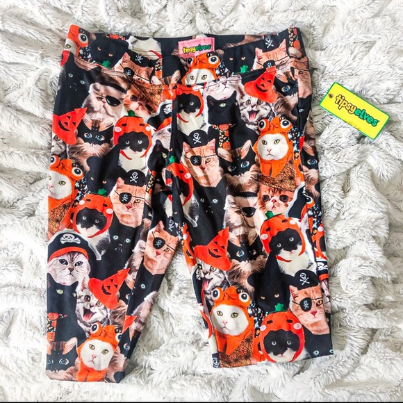 Tipsy Elves Pants - Tipsy Elves Spooky Kitty Leggings